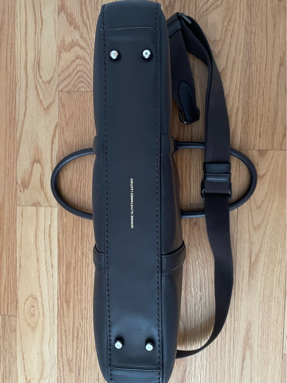 Coach Black Leather Laptop Crossbody Bag